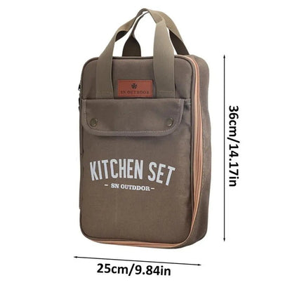 Camp Cookware Set — 304 Stainless + Bag (9 - Piece) – Khaki Camping Gear for 304 - stainless - steel (2 view)