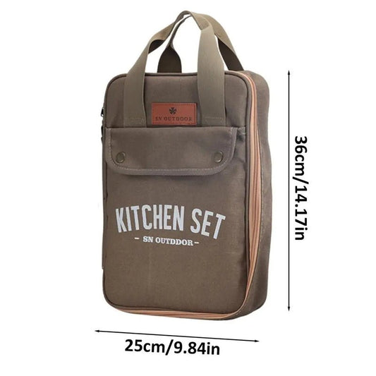 Camp Cookware Set — 304 Stainless + Bag (9 - Piece) – Khaki Camping Gear for 304 - stainless - steel (2 view)