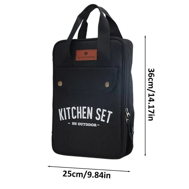 Camp Cookware Set — 304 Stainless + Bag (9 - Piece) – Black Camping Gear for 304 - stainless - steel (3 view)