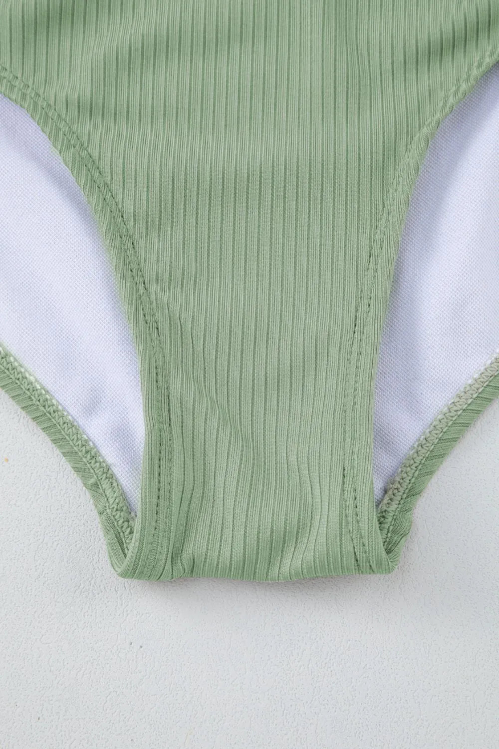 Ribbed Drawstring Sides Cutout One Piece Swimsuit – Sage for Shopify Collective (15 view)