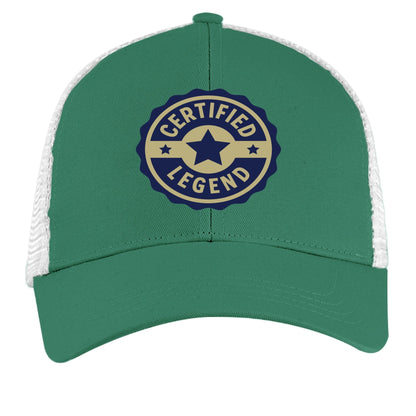 Certified Legend Trucker Hat – Official Seal Design | RM Outpost Gear – GREEN/ WHITE Hats for Apparel (9 view)