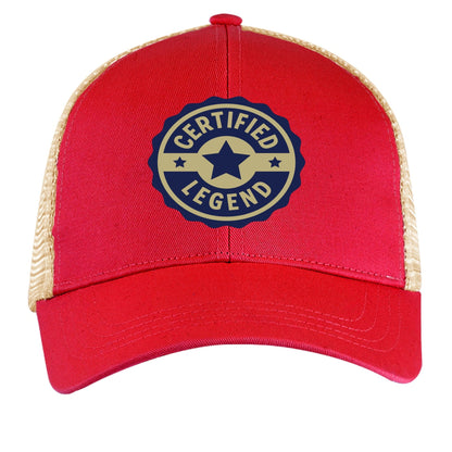 Certified Legend Trucker Hat – Official Seal Design | RM Outpost Gear – ORNGE POPPY / OYSTER Hats for Apparel (29 view)