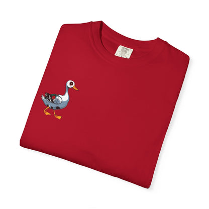 Charming Duck Skeleton Tee, Cute Graphic T-Shirt, Quirky Unisex Apparel, Perfect for Halloween and Everyday Wear – Red T-Shirt for Casual Everyday Wear (35 view)