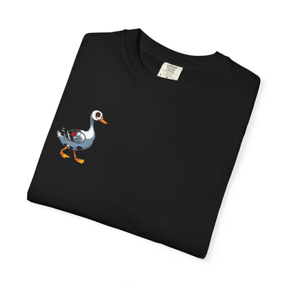Charming Duck Skeleton Tee, Cute Graphic T-Shirt, Quirky Unisex Apparel, Perfect for Halloween and Everyday Wear – Black T-Shirt for Casual Everyday Wear (15 view)