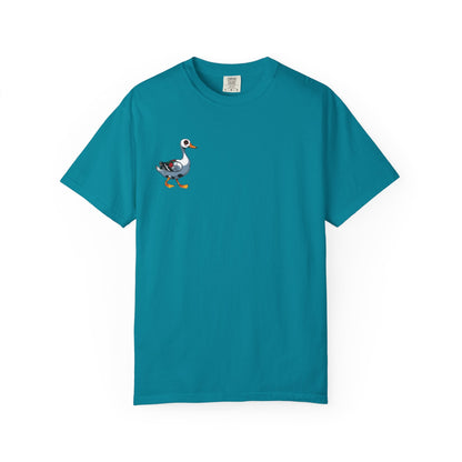 Charming Duck Skeleton Tee, Cute Graphic T-Shirt, Quirky Unisex Apparel, Perfect for Halloween and Everyday Wear – Topaz Blue T-Shirt for Casual Everyday Wear (9 view)