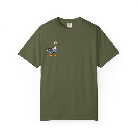 Charming Duck Skeleton Tee, Cute Graphic T-Shirt, Quirky Unisex Apparel, Perfect for Halloween and Everyday Wear – Hemp T-Shirt for Casual Everyday Wear (1 view)