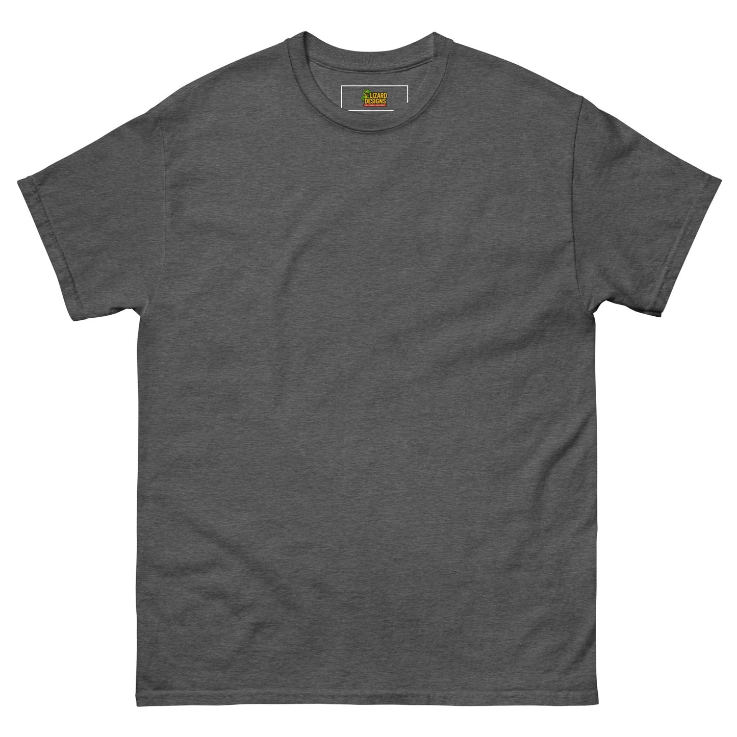 Charming Duck Skeleton Tee, Cute Graphic T-Shirt – Dark Heather T-Shirt for Lizard Designs (10 view)