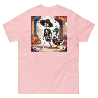 Charming Duck Skeleton Tee, Cute Graphic T-Shirt – Light Pink T-Shirt for Lizard Designs (25 view)