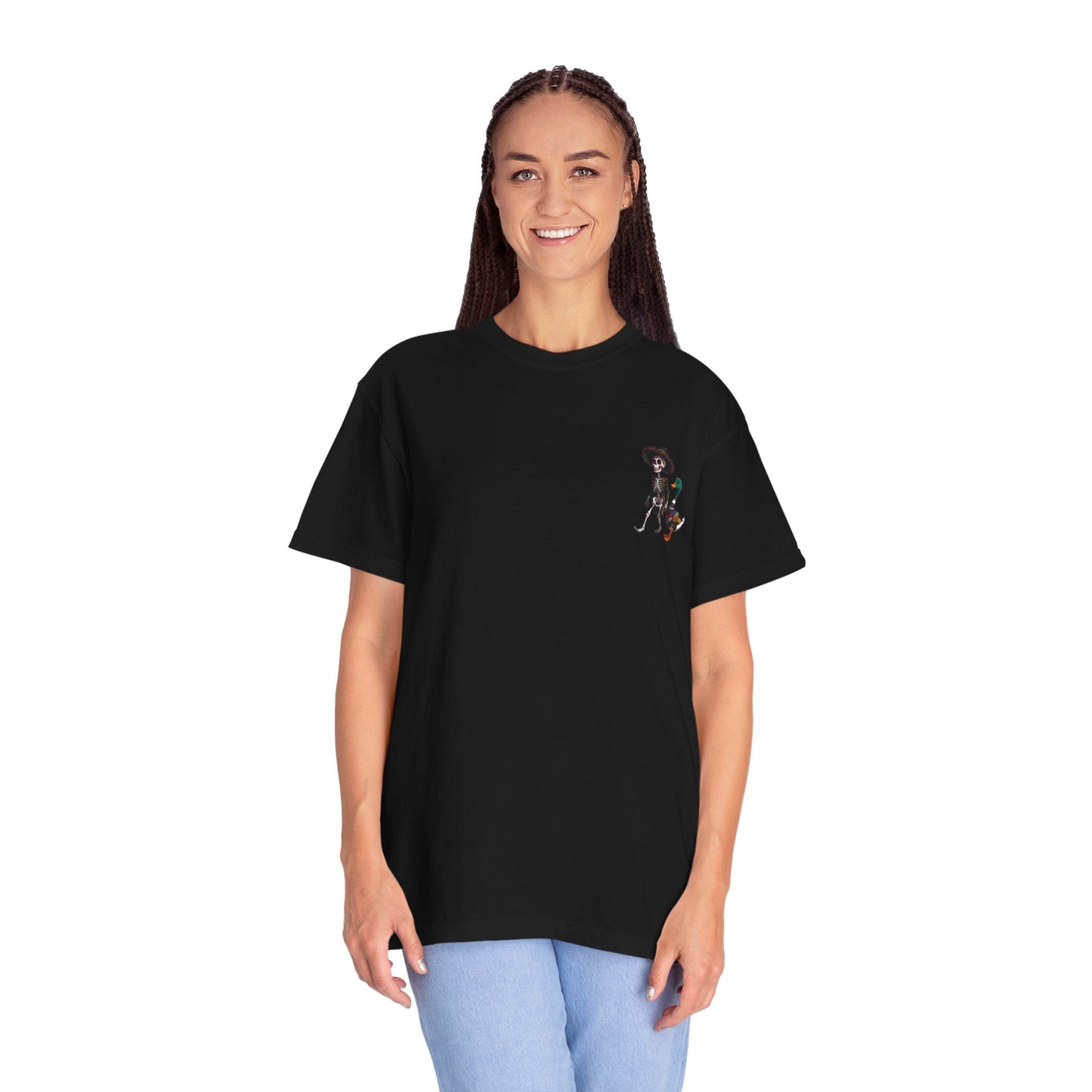 Charming Duck Skeleton wearing a Sombrero Tee, Cute Graphic T-Shirt, Quirky Unisex Apparel, Perfect for Halloween and Everyday Wear – Red T-Shirt for Casual Everyday Wear (21 view)
