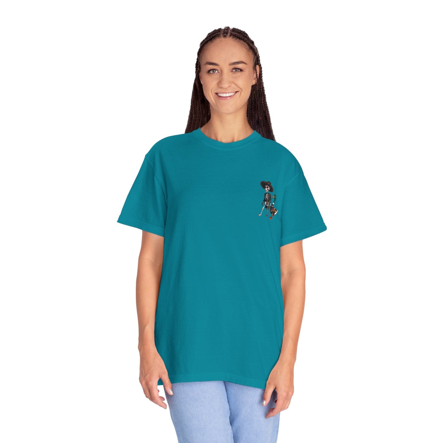 Charming Duck Skeleton wearing a Sombrero Tee, Cute Graphic T-Shirt, Quirky Unisex Apparel, Perfect for Halloween and Everyday Wear – Red T-Shirt for Casual Everyday Wear (18 view)