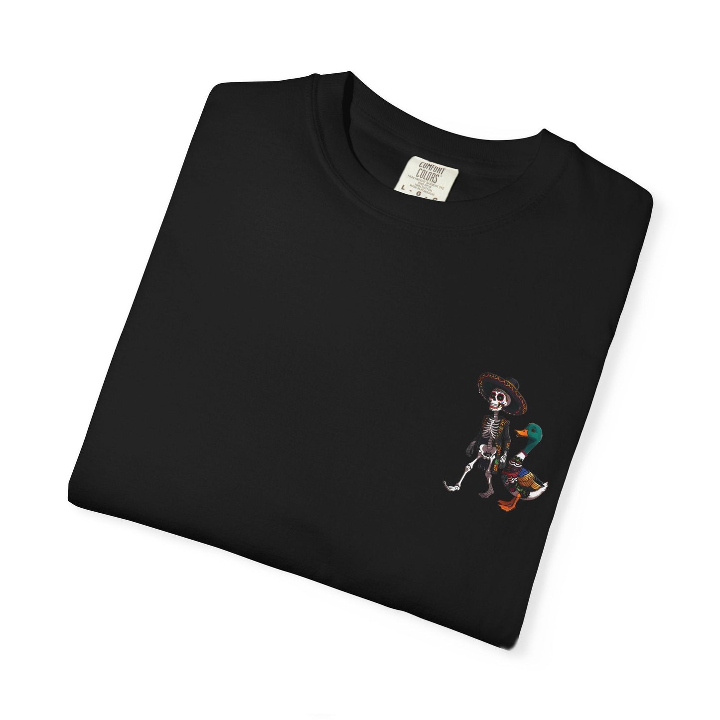 Charming Duck Skeleton wearing a Sombrero Tee, Cute Graphic T-Shirt, Quirky Unisex Apparel, Perfect for Halloween and Everyday Wear – Red T-Shirt for Casual Everyday Wear (20 view)