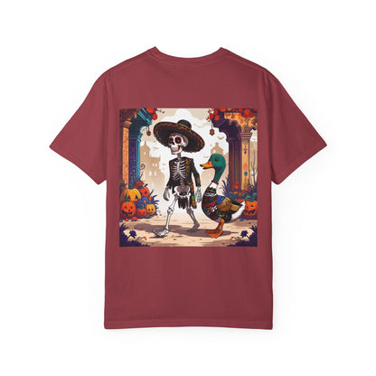 Charming Duck Skeleton wearing a Sombrero Tee, Cute Graphic T-Shirt, Quirky Unisex Apparel, Perfect for Halloween and Everyday Wear – Chili T-Shirt for Casual Everyday Wear (30 view)