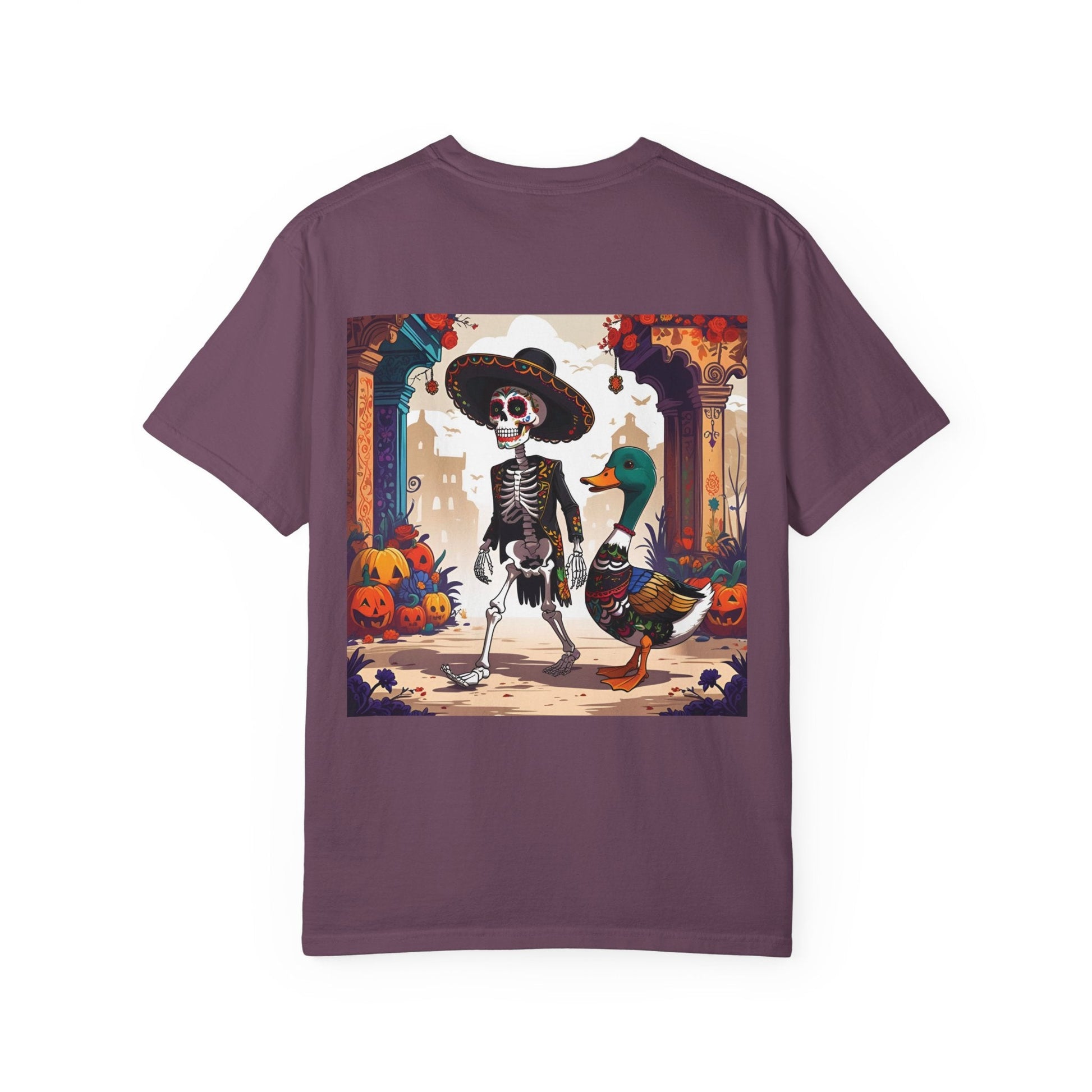 Charming Duck Skeleton wearing a Sombrero Tee, Cute Graphic T-Shirt, Quirky Unisex Apparel, Perfect for Halloween and Everyday Wear – Black T-Shirt for Casual Everyday Wear (22 view)