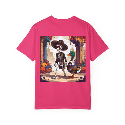 Charming Duck Skeleton wearing a Sombrero Tee, Cute Graphic T-Shirt, Quirky Unisex Apparel, Perfect for Halloween and Everyday Wear – Black T-Shirt for Casual Everyday Wear (18 view)