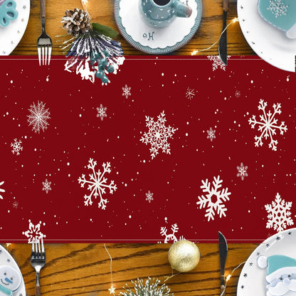 Christmas Owl Linen Table Runner – 33×183cm Holiday Table Flag | Dining & Kitchen Décor – Style 1 Holiday Decor for christmas (3 view)