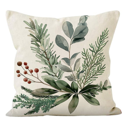 Christmas Pinecone Pillow Cover – 45×45cm Linen Cushion Case | Holiday Sofa & Home Décor – style 3 Holiday Decor for christmas (8 view)