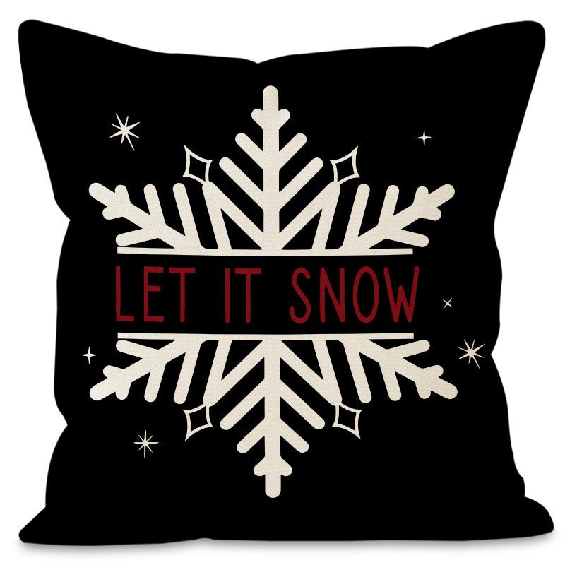 Christmas Tree & Snowflake Pillow Cover – 45×45cm Linen Cushion Case | Holiday Decor – Style 7 Holiday Decor for christmas (12 view)