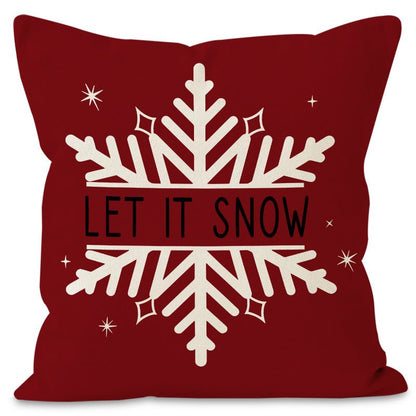 Christmas Tree & Snowflake Pillow Cover – 45×45cm Linen Cushion Case | Holiday Decor – Style 1 Holiday Decor for christmas (5 view)