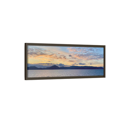 Coastal Sunrise Canvas Wall Art – Tranquil Ocean View for Home or Office | Landscape Photography Print – 36" x 12" (Horizontal) Canvas for art print framed (21 view)