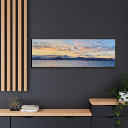 Coastal Sunrise Canvas Wall Art – Tranquil Ocean View for Home or Office | Landscape Photography Print – 36" x 12" (Horizontal) Canvas for art print framed (29 view)