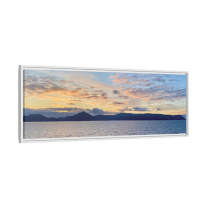 Coastal Sunrise Canvas Wall Art – Tranquil Ocean View for Home or Office | Landscape Photography Print – 36" x 12" (Horizontal) Canvas for art print framed (15 view)