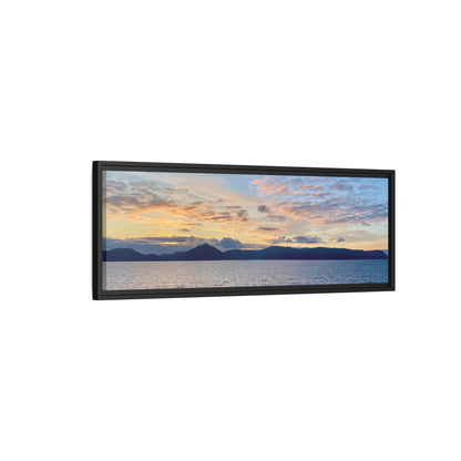 Coastal Sunrise Canvas Wall Art – Tranquil Ocean View for Home or Office | Landscape Photography Print – 36" x 12" (Horizontal) Canvas for art print framed (18 view)