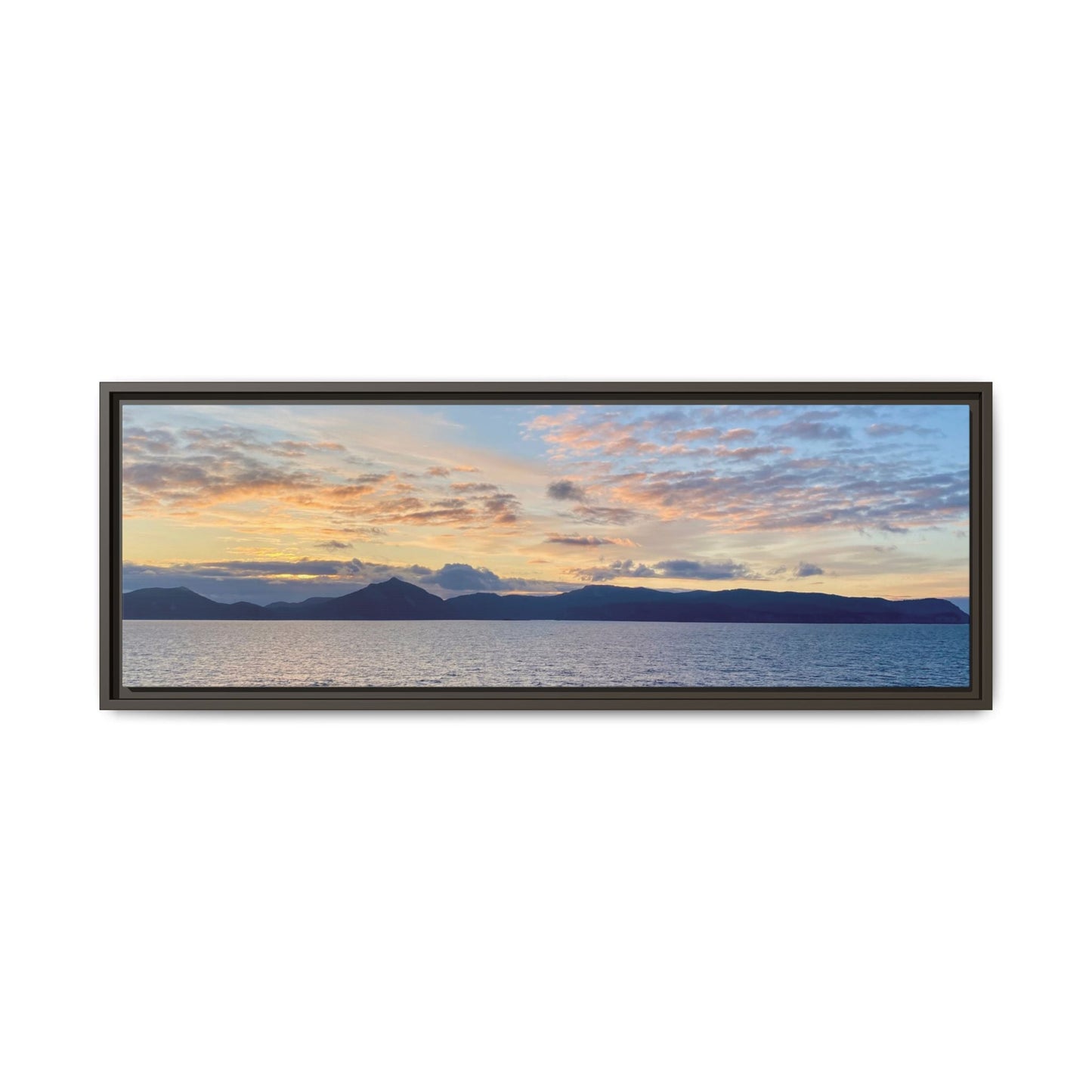 Coastal Sunrise Canvas Wall Art – Tranquil Ocean View for Home or Office | Landscape Photography Print – 36" x 12" (Horizontal) Canvas for art print framed (5 view)