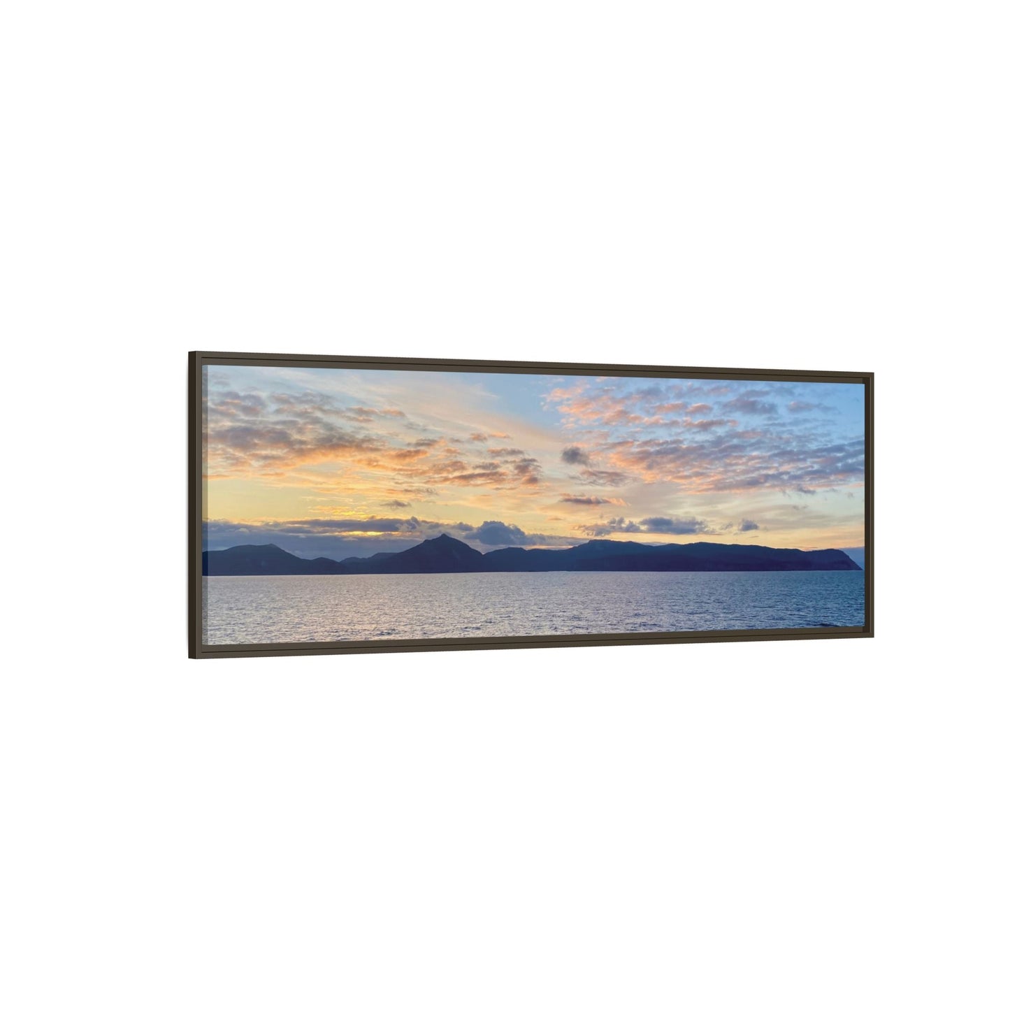 Coastal Sunrise Canvas Wall Art – Tranquil Ocean View for Home or Office | Landscape Photography Print – 36" x 12" (Horizontal) Canvas for art print framed (27 view)