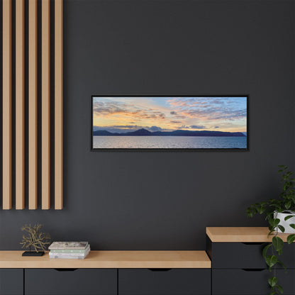 Coastal Sunrise Canvas Wall Art – Tranquil Ocean View for Home or Office | Landscape Photography Print – 36" x 12" (Horizontal) Canvas for art print framed (11 view)