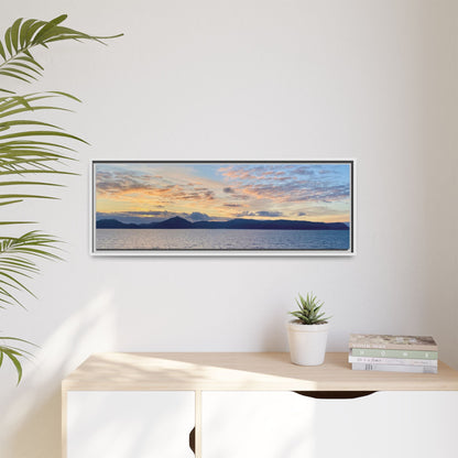 Coastal Sunrise Canvas Wall Art – Tranquil Ocean View for Home or Office | Landscape Photography Print – 36" x 12" (Horizontal) Canvas for art print framed (25 view)