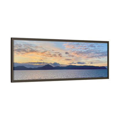 Coastal Sunrise Canvas Wall Art – Tranquil Ocean View for Home or Office | Landscape Photography Print – 36" x 12" (Horizontal) Canvas for art print framed (12 view)
