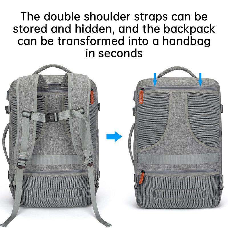 Convertible Travel Backpack — Water - Resistant, Flight - Friendly Carry - On with Laptop Sleeve | Hiking/Business – Pink Backpack for business travel (13 view)