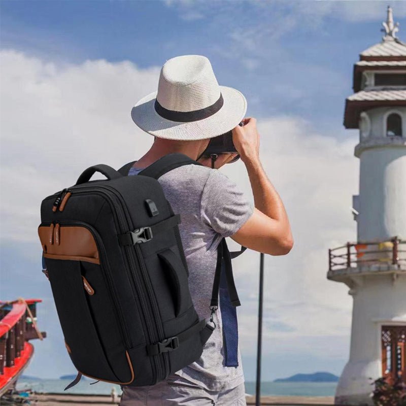 Convertible Travel Backpack — Water - Resistant, Flight - Friendly Carry - On with Laptop Sleeve | Hiking/Business – Pink Backpack for business travel (10 view)