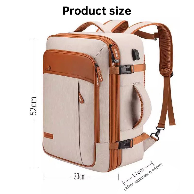 Convertible Travel Backpack — Water - Resistant, Flight - Friendly Carry - On with Laptop Sleeve | Hiking/Business – Pink Backpack for business travel (16 view)