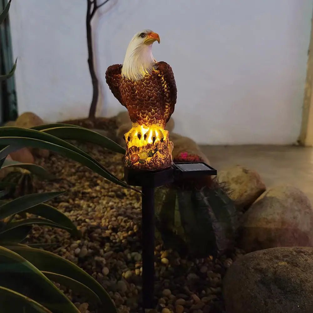 Solar Eagle Garden Stake Light – Enchanting Outdoor Decor – Eagle lighting for eagle garden decor (5 view)
