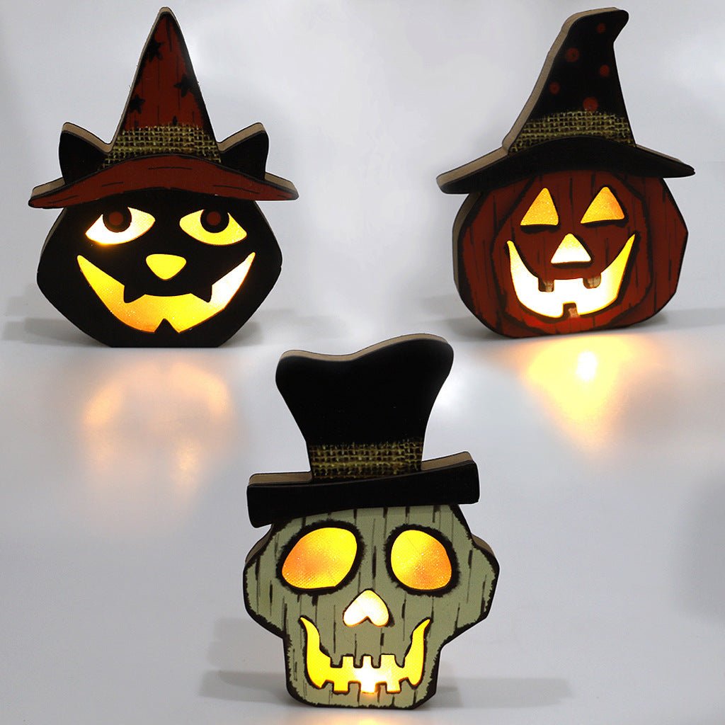 Creative Halloween Wooden Pumpkin Lamp Halloween Decorations – JM01442 Halloween by SbrTnHomes
