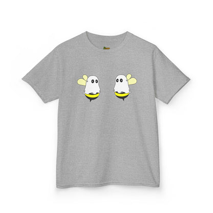 Cute Ghost Bee Kids Tee, Childrens T-Shirt, Summer Outfit, Birthday Gift, Bee Lover Shirt, Fun Kids Clothing – Sport Grey Kids clothes for Adorable Insect Tee (11 view)