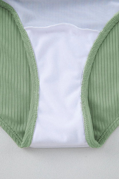 Ribbed Drawstring Sides Cutout One Piece Swimsuit – Sage for Shopify Collective (16 view)