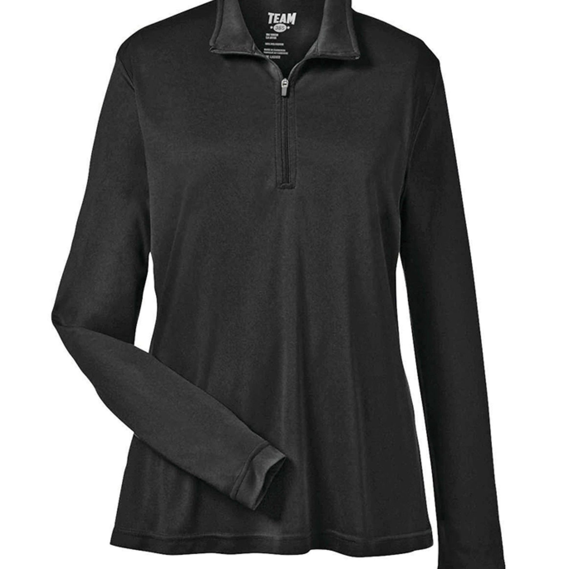 Day of the Dead Puppy – Ladies Zone Performance Quarter - Zip Pullover – BLACK Outerwear for Apparel (12 view)