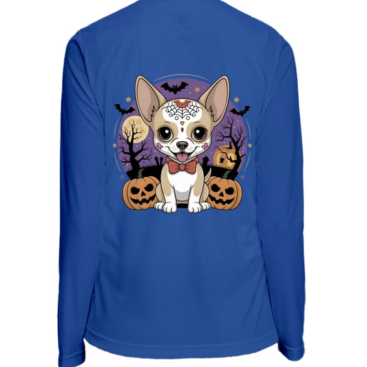 Day of the Dead Puppy – Ladies Zone Performance Quarter - Zip Pullover – SPORT ROYAL Outerwear for Apparel (1 view)