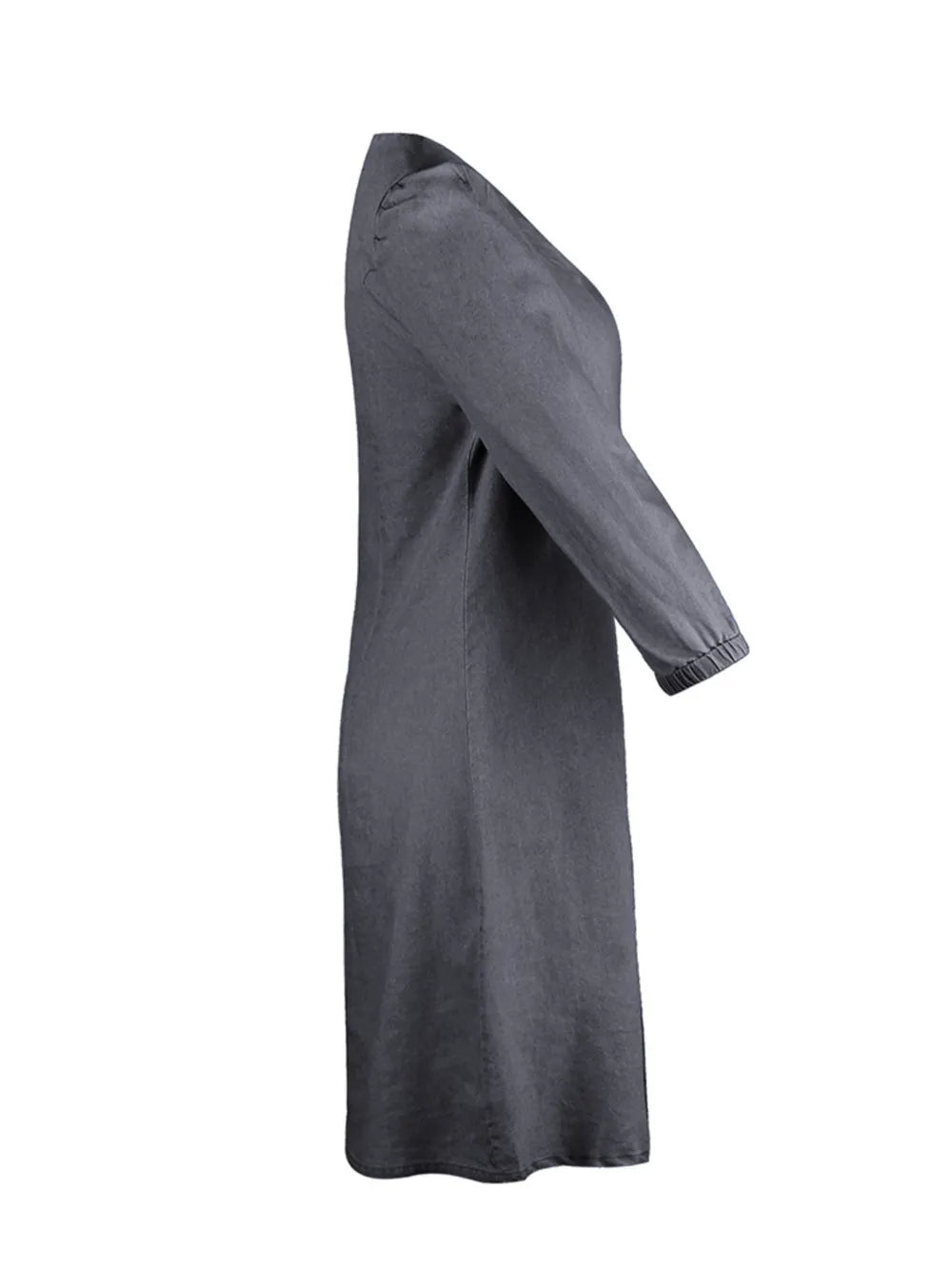 Full Size V - Neck Half Sleeve Dress – Dark Gray for Best Sellers (8 view)