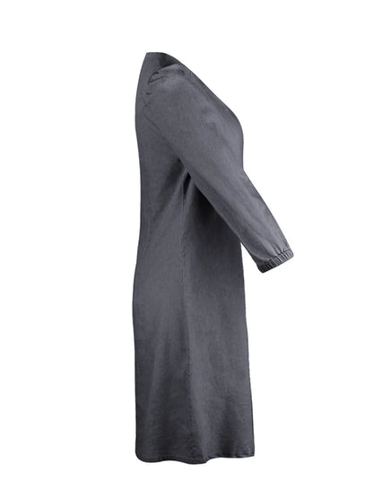 Full Size V - Neck Half Sleeve Dress – Dark Gray for Best Sellers (8 view)