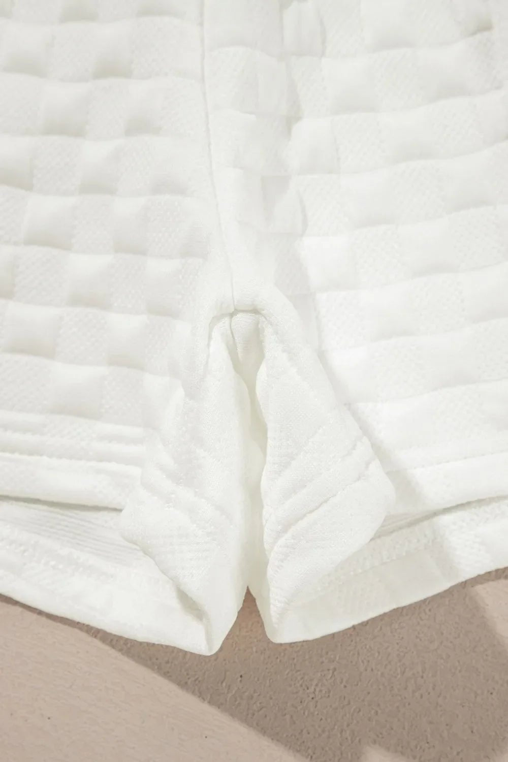 Checkered Texture Top and Shorts Set – White for Shopify Collective (13 view)