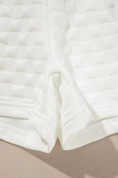Checkered Texture Top and Shorts Set – White for Shopify Collective (13 view)