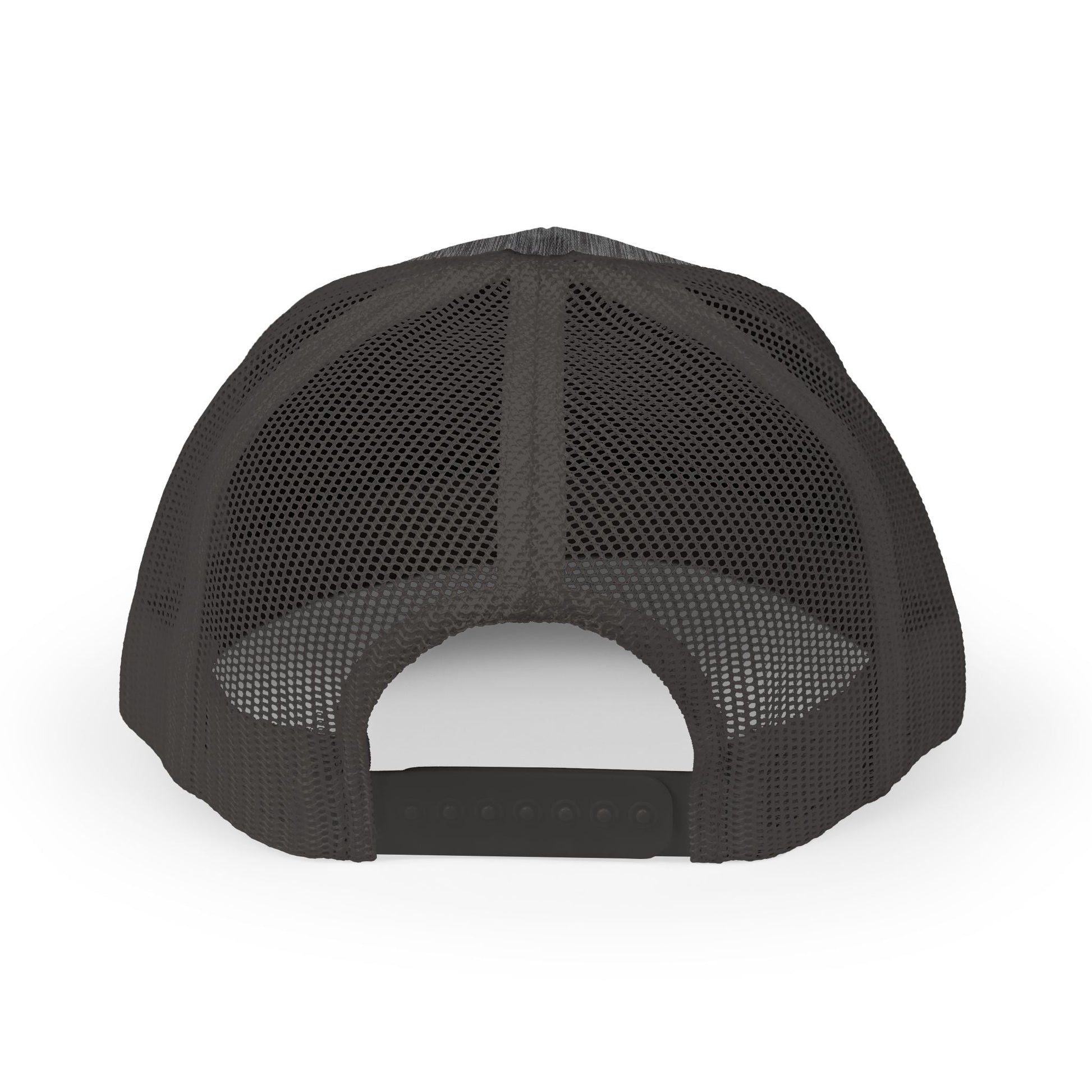 Eek in the Sheets Ghost Hat – Cute Halloween Pun Snapback Trucker Cap – Dark Heather Grey Hats by Printify