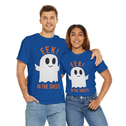 Eek in the Sheets Ghost Tee – Cute Halloween Pun – Forest Green T-Shirt for casual wear gift (49 view)