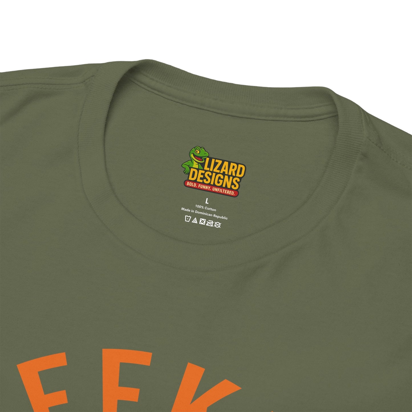 Eek in the Sheets Ghost Tee – Cute Halloween Pun – Military Green T-Shirt by Printify