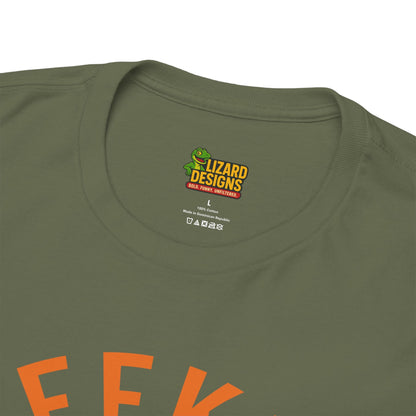 Eek in the Sheets Ghost Tee – Cute Halloween Pun – Military Green T-Shirt by Printify