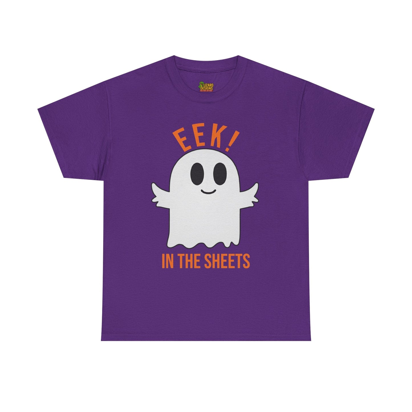 Eek in the Sheets Ghost Tee – Cute Halloween Pun – Purple T-Shirt for casual wear gift (51 view)