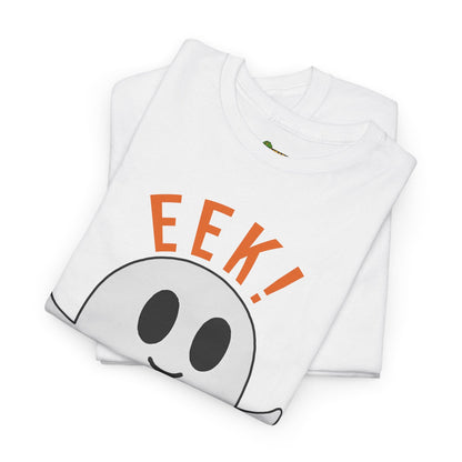 Eek in the Sheets Ghost Tee – Cute Halloween Pun – White T-Shirt for casual wear gift (9 view)